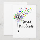 Spread Kindheid over autisme Bedankkaart (Voorkant / Achterkant)