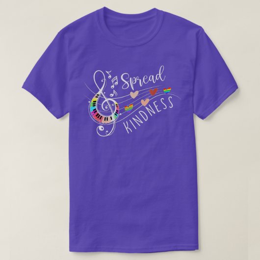Spread Kindness Be Kind Positive Inspirational Tea T-shirt (Design voorkant)