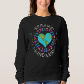 Spread Kindness Handprint Positive Inspirational T Trui (Voorkant)