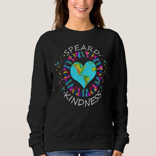 Spread Kindness Handprint Positive Inspirational T Trui (Voorkant)