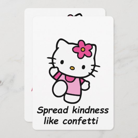 Spread Kindness Like Confetti Kaart (Voorkant / Achterkant)