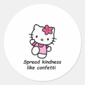 Spread Kindness Like Confetti Ronde Sticker (Voorkant)