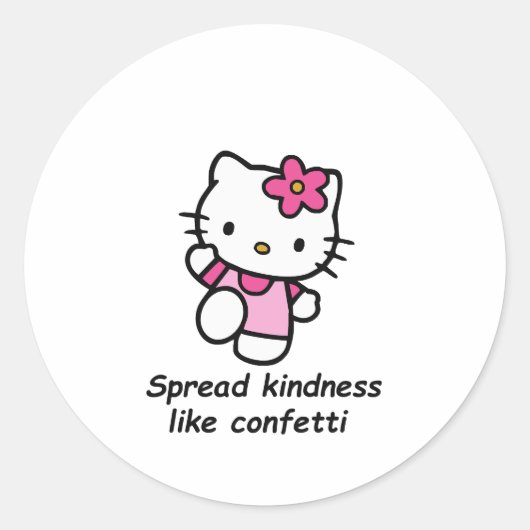 Spread Kindness Like Confetti Ronde Sticker (Voorkant)