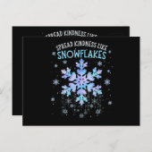 Spread Kindness Like Snowflakes Christmas Teacher Briefkaart (Voorkant / Achterkant)