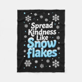 Spread Kindness Like Snowflakes Insrational Quotes Fleece Deken (Voorkant)