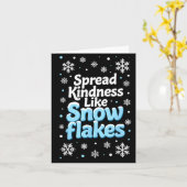 Spread Kindness Like Snowflakes Insrational Quotes Kaart (Gele Bloem)