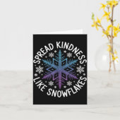 Spread Kindness Like Snowflakes Insrational Winter Kaart (Gele Bloem)