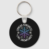 Spread Kindness Like Snowflakes Insrational Winter Sleutelhanger (Voorkant)