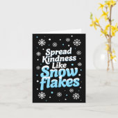 Spread Kindness Like Snowflakes Mental Health Snow Kaart (Gele Bloem)