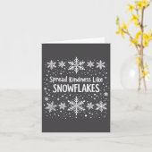 Spread Kindness Like Snowflakes Winter Funny Sayin Kaart (Gele Bloem)