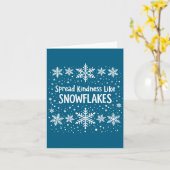 Spread Kindness Like Snowflakes Winter Funny Sayin Kaart (Gele Bloem)