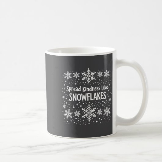 Spread Kindness Like Snowflakes Winter Funny Sayin Koffiemok (Rechts)
