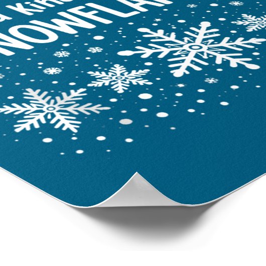 Spread Kindness Like Snowflakes Winter Funny Sayin Poster (Hoek)