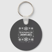 Spread Kindness Like Snowflakes Winter Funny Sayin Sleutelhanger (Voorkant)
