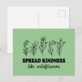 Spread Kindness like Wildflower Feestdagenkaart (Voorkant / Achterkant)