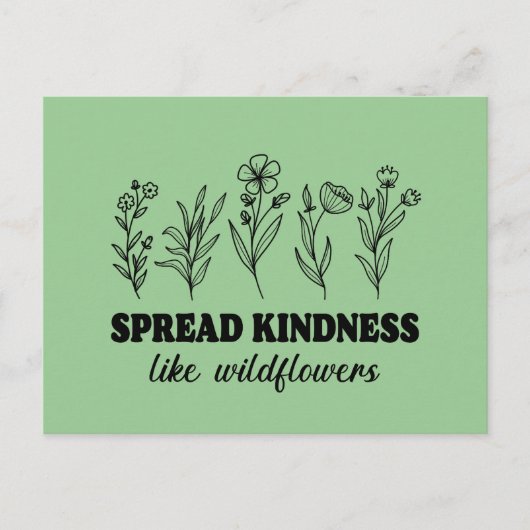 Spread Kindness like Wildflower Feestdagenkaart (Voorkant)