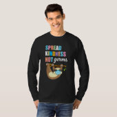 Spread Kindness not Germs Essential Sloth Animal T-shirt (Voorkant volledig)