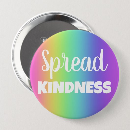 Spread Kindness Rainbow Button (Voorkant /achterkant)