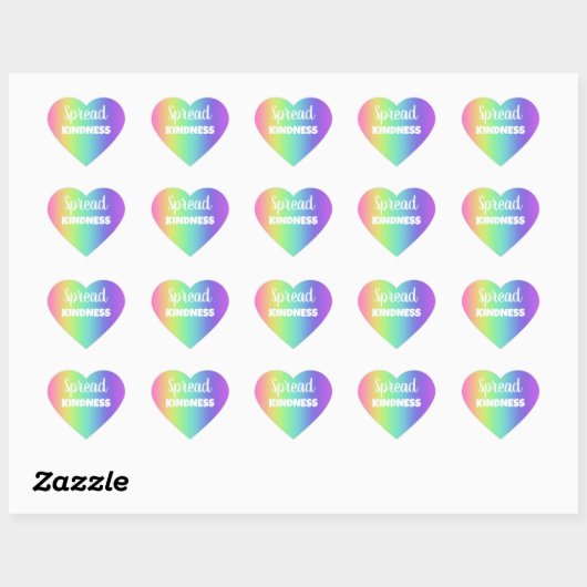 Spread Kindness Rainbow Hart Sticker (Vel)