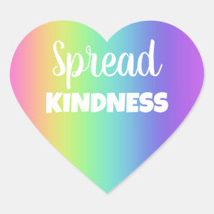 Spread Kindness Rainbow Hart Sticker