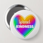 Spread Kindness Rainbow Heart Button (Voorkant /achterkant)