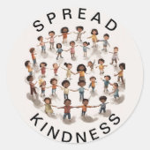 Spread Kindness Ronde Sticker (Voorkant)