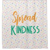 Spread Kindness Shower Curtain, Colorful Hearts Douchegordijn (Voorkant)