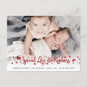 Spread Love and Kindness Cute Photo Valentijnsdag Briefkaart