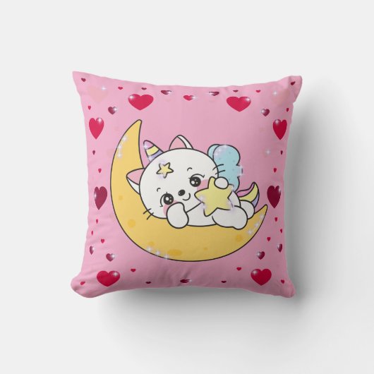 Spread Love and Magic with Our Adorable Unicorn Ca Kussen (Voorkant)