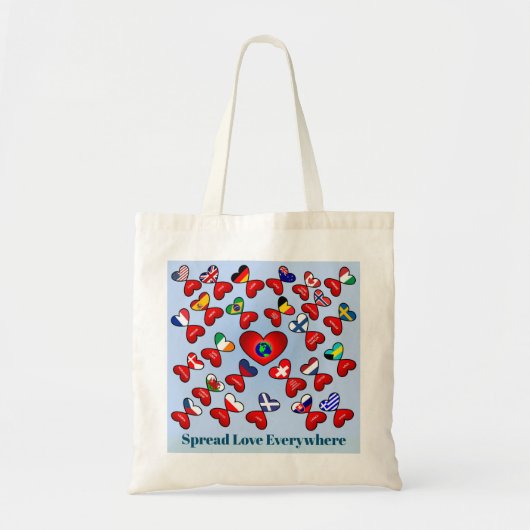 Spread Love Anywhere Differential Languages Tote Bag (Voorkant)