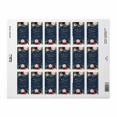 Spread Love Burgundy Navy Floral Hand Sanitizer Etiket (Full Sheet)