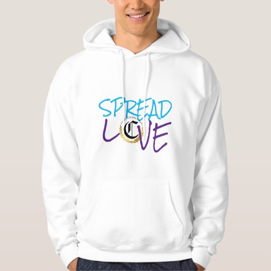 spread love corleon Hooded Sweatshirt (Voorkant)