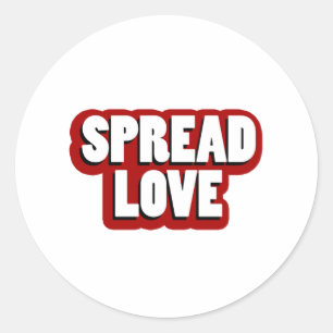 Spread Love Design Ronde Sticker