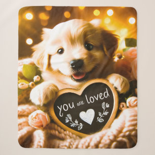 Spread Love: Golden Retriever beroemd gemaakt door Sherpa Deken