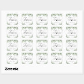 Spread Love Greenery Eucalyptus Wedding Sanitizer Vierkante Sticker (Vel)