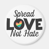 Spread Love haat niet LGBT pride regenbooghart Magneet (Voorkant)