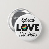 Spread Love haat niet LGBT pride regenbooghart Ronde Button 5,7 Cm (Voorkant /achterkant)