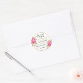 Spread Love Hand Sanitizer Floral Wedding Favor Ronde Sticker (Envelop)