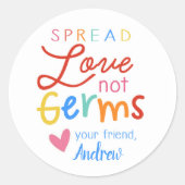 Spread Love Hand Sanitizer Sticker (Voorkant)