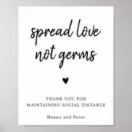 Spread Love is geen teken sociale afstand Poster