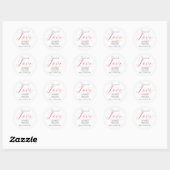 Spread Love Minimal Script Handdesinfectiegelabel Ronde Sticker (Vel)