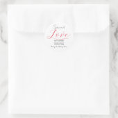 Spread Love Minimal Script Handdesinfectiegelabel Ronde Sticker (Tas)