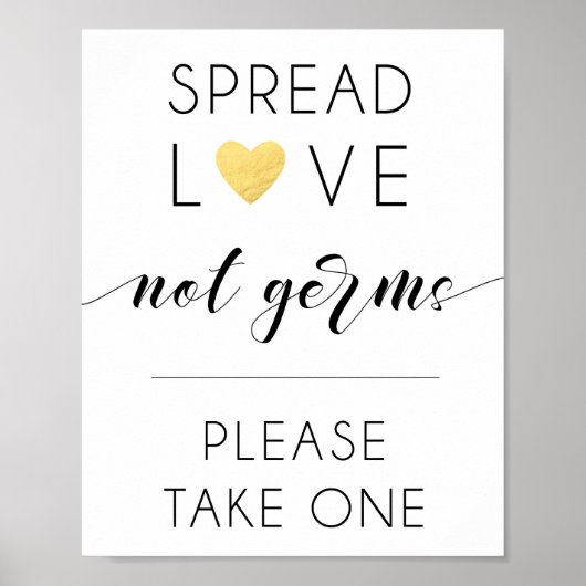 Spread Love niet kims-teken Poster (Voorkant)