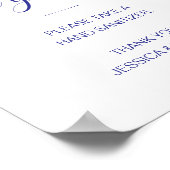 Spread Love Not Germs Blue Hand Sanitizer Wedding Poster (Hoek)