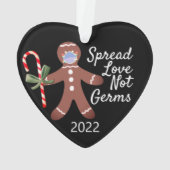 Spread Love Not Germs Covid 19 Gingerbrood 2020 Ornament (achterkant)