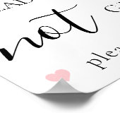 Spread Love Not Germs Covid Wedding Reception Sign Poster (Hoek)