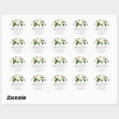 Spread Love not Germs Floral Elegant Wedding Ronde Sticker (Vel)