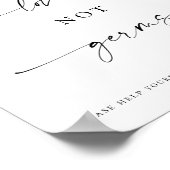 Spread Love Not Germs Sanitizer Station Wedding Poster (Hoek)