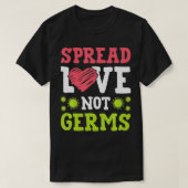 Spread Love Not Germs Social Distance For Women T-shirt (Design voorkant)