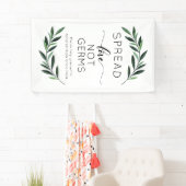 Spread Love Not Germs Waterverf Greenery Banner (Insitu)